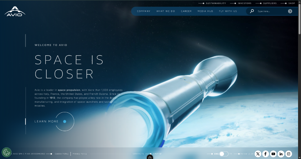 Avio Aerospace Web App